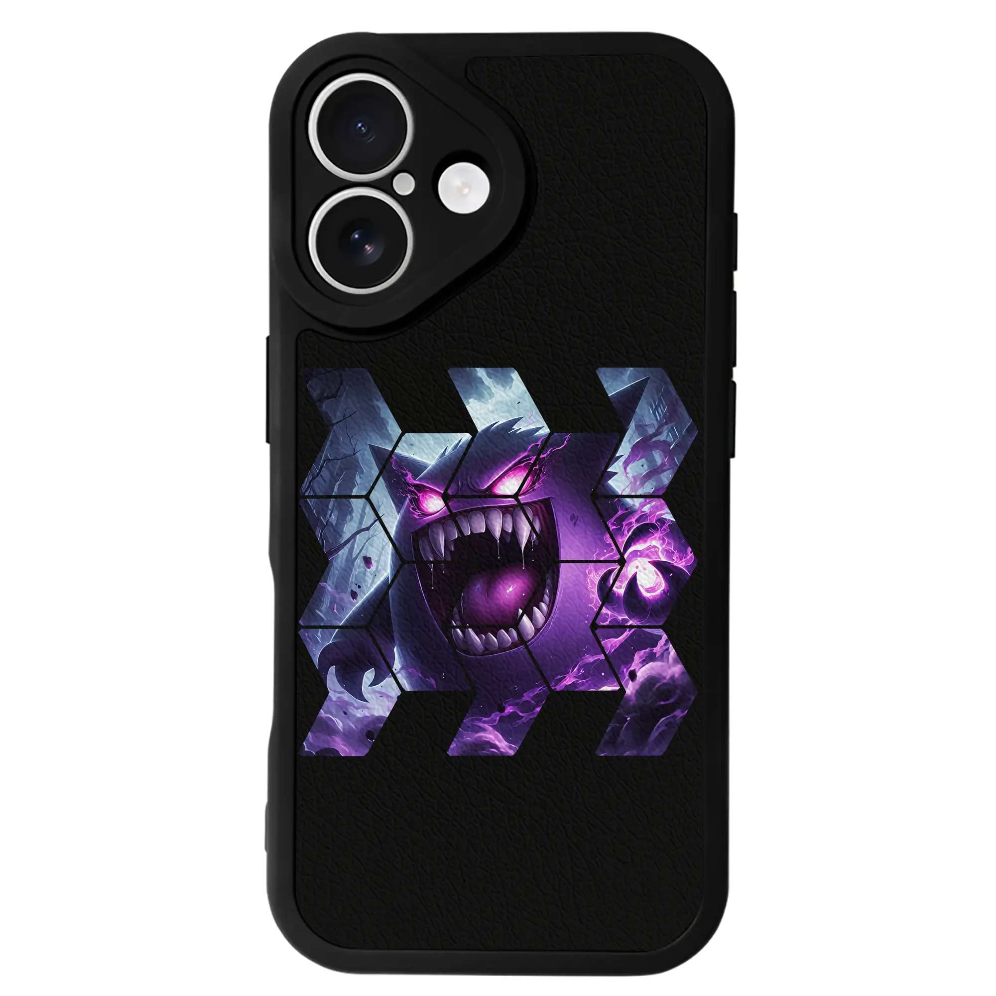 ポケモン グッズ,ゲンガー - IPhone 16シリーズ対応 ・ シリコンスマホケース ・ レザー調 ・ 高精度フィット ・ 耐衝撃 ・ ワイヤレス充電対応 ・ 精密カット